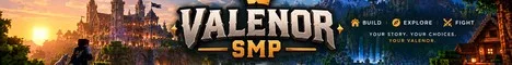 Valenor SMP - Minecraft Java server banner (Survival, SMP), IP valenor.skyraincloud.in:19132