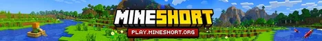 MineShort - Minecraft Java server banner (Survival, SMP), IP play.mineshort.org